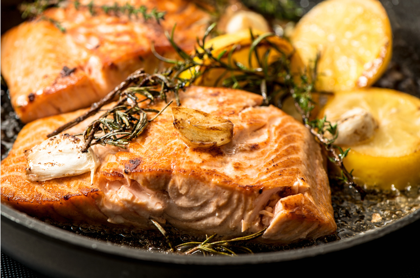 grilled salmon with lemon butter