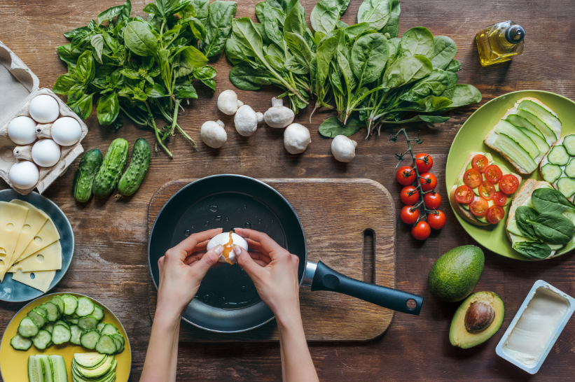 cooking with fresh ingredients