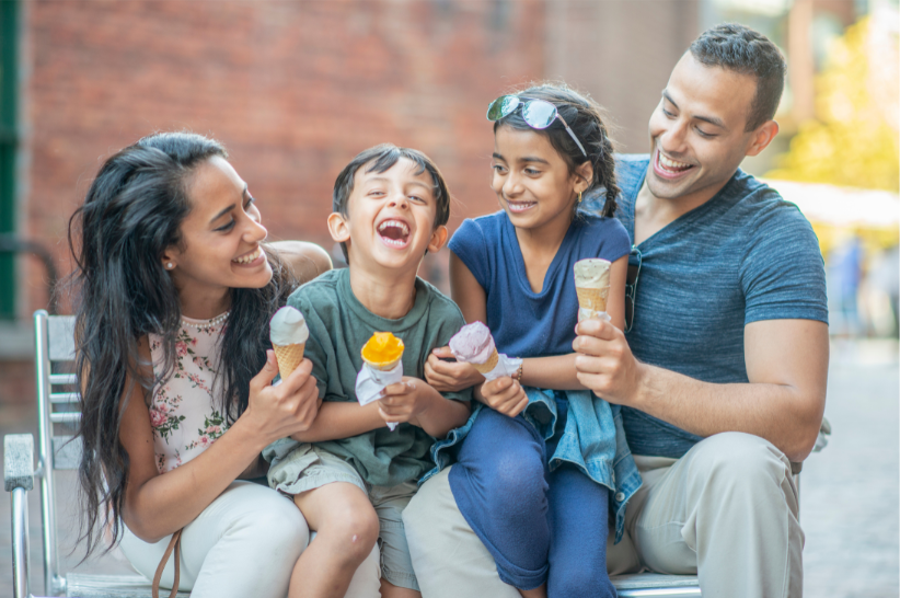 eating ice cream in sacramento