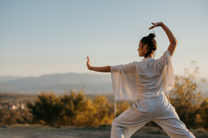 woman doing tai chi