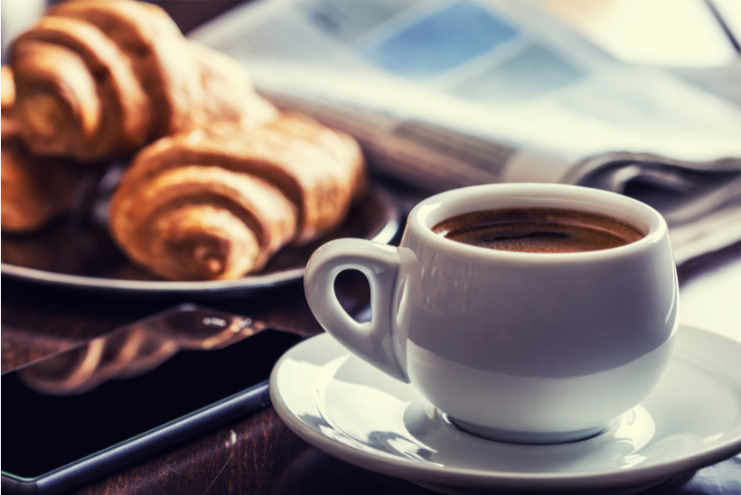 a short black coffee