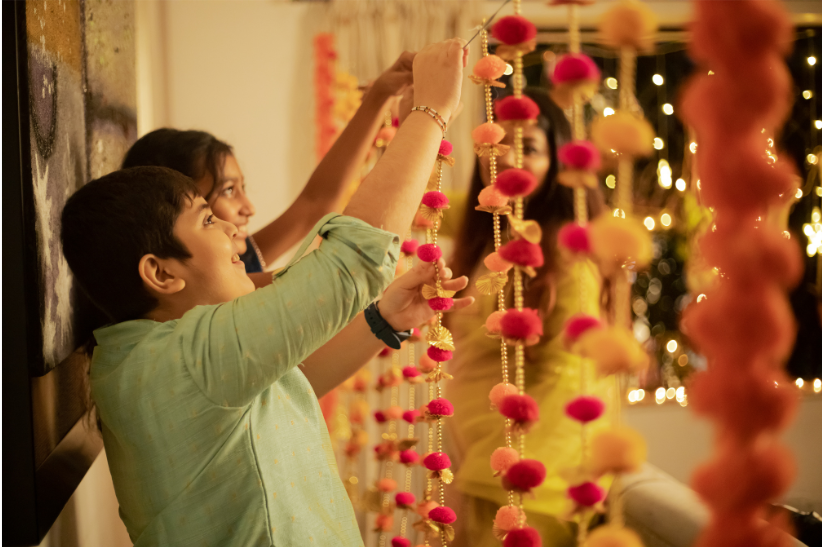 childran hanging toran for diwali