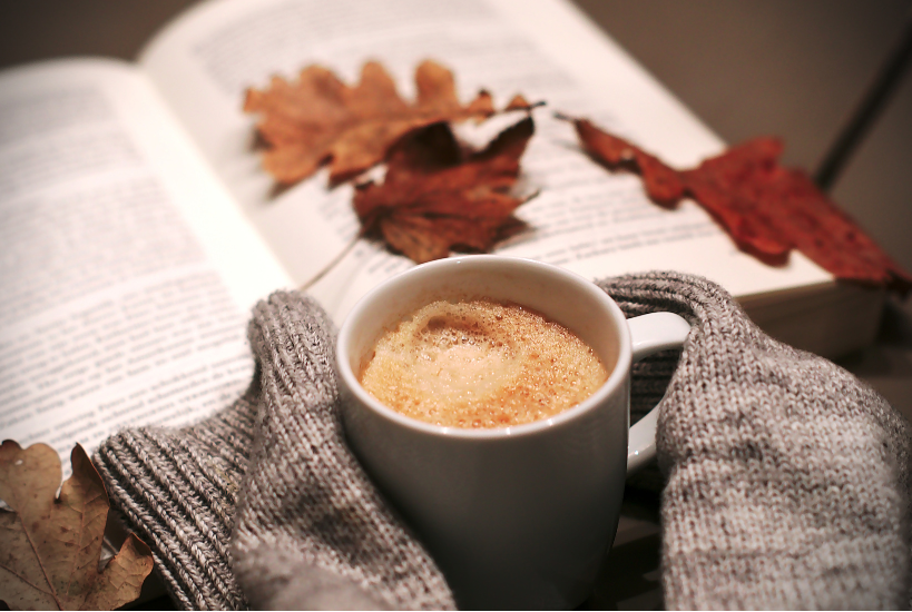 fall season with coffee