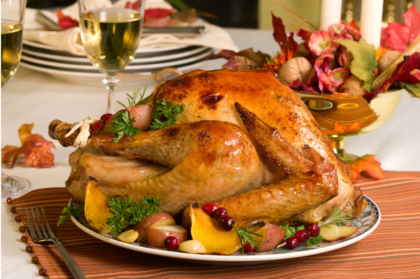 roast turkey with potatoes