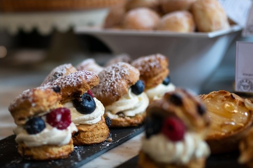 pastry with cream